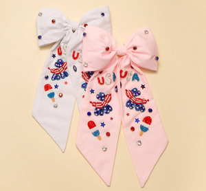 Pinzas para el cabello de terciopelo con lazo de varios estilos y cuentas tie-dye para mujeres y niñas, directamente de la India - Product Image 6