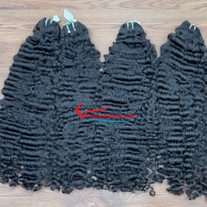 Usine directement cheveux vietnamiens double dessiné extensions de cheveux crus birmans cheveux bouclés bruts non traités - Product Image 1