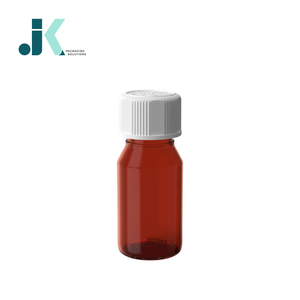 Bouteille de sirop PET de 45 ml, ronde et carrée, avec couvercle CR, ambre, meilleur prix, usine du Vietnam - M0768 - Product Image 1