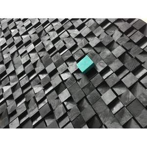 INCROYABLE DÉCOR MURAL EN MOSAÏQUE EN BOIS NOIR - Product Image 1