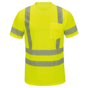 Camisetas de Trabajo de Alta Visibilidad de Media Manga, Ropa de Trabajo, Camisetas Reflectantes de Seguridad para Hombre, Camisetas de Seguridad para la Construcción - Product Image 1