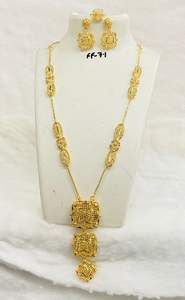 24K <b>Gold</b> Plated Dubai Fashion Jewelry Necklace <b>Set</b> Earrings <b>Bangles</b> Combs Brooches Copper Material for Bulgaria - Product Image 6