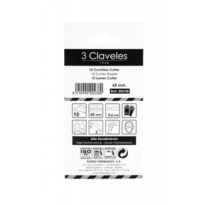 10 lame trapezoidali perforate da 60 mm. (3 Claveles 00238) - Product Image 3