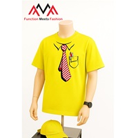 T-shirt pour homme en coton 65% + élasthanne 35% imprimé (impression graphique) devant, décontracté, streetwear, vêtements de plage, jaune, t-shirt pour homme à manches courtes, coupe régulière