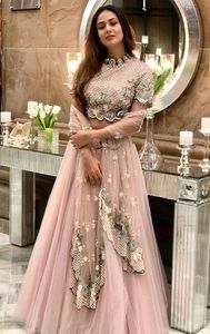 MODERN---STYLISH KOTI พร้อมชุดเดรส LEHENGA ประดับประดาด้วยลูกปัดแก้วคริสตัล DABKA ทำงานสำหรับสวมใส่ในงานปาร์ตี้/งานแต่งงาน @ 2022 - Product Image 2