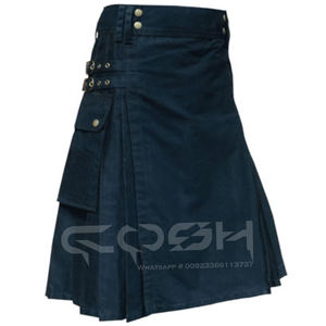 Men's Durable Cotton Utility Kilt with Spacious Cargo Pockets and <b>Adjustable</b> <b>Straps</b> for Outdoor Adventures - Product Image 5