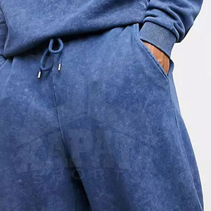 Conjuntos Deportivos de Invierno para Hombre, Transpirables, de Alta Calidad, Estilo Urbano, Lavado Ácido, Sudadera Holgada, 100% Algodón - Product Image 6