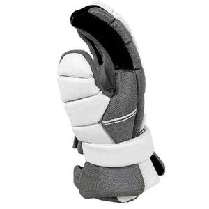 Guantes de Hockey sobre Hielo, Dedos Completos, Transpirables, Ligeros, Cierre de Gancho y Bucle, Color Gris Blanco, Piel Sintética, Unisex, Deportivos - Product Image 3