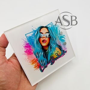 La Bichota Custom Logo Acrylic Eyelash Tiles With <b>Magnets</b> For Tweezers Custom Design Sustainable Colorful Lash Pallet - Product Image 3