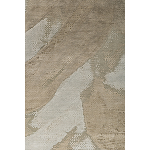 Tapis rectangulaire Aprezo AKWB-3648 vert en laine et soie de bambou noué à la main, style classique abstrait, grande surface, pour la maison et la chambre d'adolescent - Product Image 3