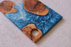 Tabla de Cortar de Madera de Resina de Primera Calidad para Cocina, con Madera de Acacia y Mango, con Grosor Equilibrado - Product Image 3