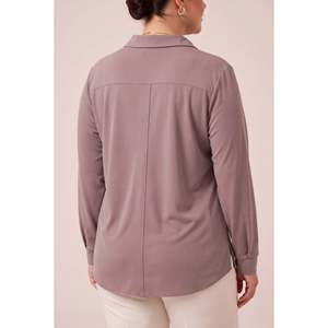 Camiseta de Lyocel y Modal, Talla Grande, Color Visón - Product Image 4