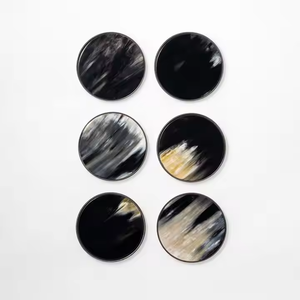 Sous-verres en pierre de restaurant à la maison de caboteur de thé de corne avec poli par l'artisanat de croissant - Product Image 4