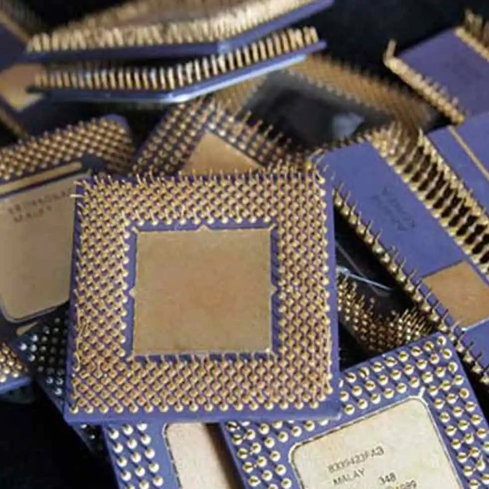 Processor CPU Scrap Ceramic CPU with Gold Pins Intel, AMD, Ryzen XEON Processor Ready Stock for Shipment