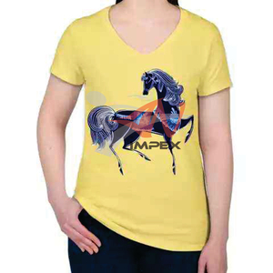 เสื้อยืดผ้าฝ้ายสำหรับผู้หญิงเสื้อยืดพิมพ์โลโก้แบบยืดหยุ่นสำหรับฤดูร้อน - Product Image 4