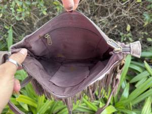 กระเป๋าถือหนังวัวขนสัตว์มาใหม่สำหรับผู้หญิงกระเป๋าสตางค์หนังกลับสไตล์ตะวันตกมีซิปปิดกระเป๋าถืออเนกประสงค์ - Product Image 6