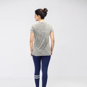 Camiseta desgastada lavada con ácido para mujer, camisa de algodón suave, camisetas informales holgadas de manga corta, camisetas en blanco, camisetas transpirables - Product Image 3