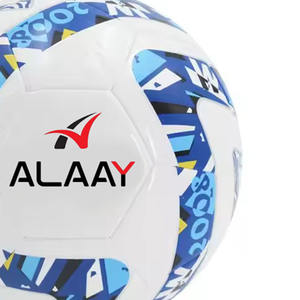 Balón de fútbol de TPU azul con diseño de Color Popular de Alaay con logotipo personalizado para jugar y entrenar en interiores y exteriores - Product Image 4