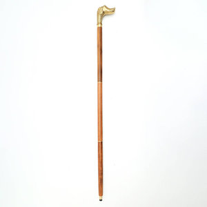 Natural Wooden <b>Stick</b> With Unique <b>Dog</b> Face Brass Handle Walking <b>Stick</b> Carved Tip Handle Cane for Grandparents Antique Gift Idea - Product Image 1