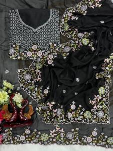 Royal Look diseñador indio Bollywood étnico Rangoli seda Saree último tradicional exclusivo elegante fiesta nupcial para mujeres - Product Image 6