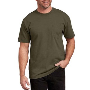 Manches courtes avec poche vêtements pour hommes grande taille hommes chemises haute qualité coton respirant été col rond Slim Fit hommes t-shirt - Product Image 6