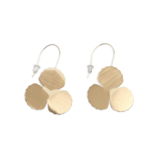 CUCOCUCA YXQ E186 Orecchini pendenti minimalisti in acciaio inossidabile placcato oro, design a forma di trifoglio, adatti per l'uso quotidiano, spedizione UE in 48 ore - Product Image 2