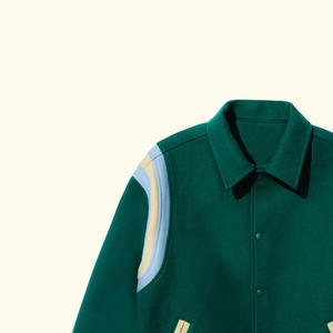 Chaquetas Varsity de Piel de Oveja Antibacterianas de Alta Calidad para Hombre y Mujer, Nuevo Estilo con Cuello Alto, Todas las Tallas y Colores, Lana de Baja Densidad - Product Image 5