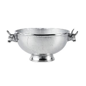 Simple Ultimate High Quality <b>Metal</b> Silver Finishing With Hammered Chilled Bottle Ice Bowl for Sale - Product Image 3