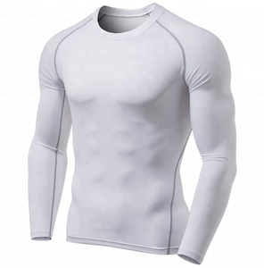 Camisa de compresión personalizada sublimada MMA Rash Guard para hombre LICRA manga larga de secado rápido con logotipo personalizado camisa de compresión - Product Image 4