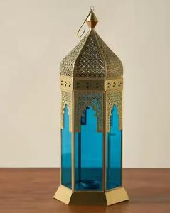 El juego de alta calidad más vendido de 2 Detalles de flores recortadas y carcasa con marco de metal Estas linternas - Product Image 4