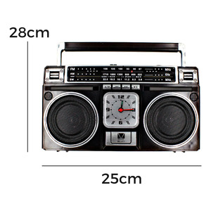 Radio <b>Retro</b> Porttil Vintage Am Fm Panel Solar Reloj - Color Surtido - Product Image 5