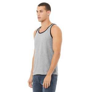 Bella + toile femmes doux Tri-Blend Spandex athlétique débardeur chiné gris Racerback Jersey imprimé respirant tricoté - Product Image 6