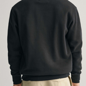 Hommes de grande taille de logo personnalisé coupe ajustée confortable doux couleur unie à manches longues polaire chaude - Product Image 4