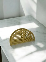 Porte-serviettes en métal doré, décoration de table élégante et bohème, support à serviettes moderne en forme de feuille d'érable, pour salle à manger, cuisine, fête