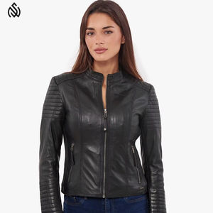 Chaqueta de cuero de alta calidad Chaqueta de cuero personalizada Ropa de moda Chaqueta de cuero para mujer - Product Image 1