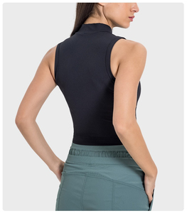 OEM Personnalisé Haut de gamme Débardeur de sport et de yoga pour femme, respirant, col rond, sans manches, pour la course, le sport et la gym, 100% - Product Image 5