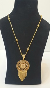 24K Gold Plated Trendy Ball Brass Jewelry <b>Set</b> Classic Tassel Pendant Necklace Earrings Bracelet <b>Ring</b> for <b>Women</b> Wedding Party - Product Image 2