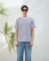 Kaos Pria Lengan Pendek Warna Polos Regular Fit 100% Katun Bernapas Ramah Lingkungan Kain Rajut Rutin Vietnam