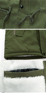 Chaqueta Parka de Forro Polar Cálida para Hombre, Temporada de Invierno, con Capucha Térmica, Ecológica, con Logotipo Frontal, Diseño OEM, Informal - Product Image 5