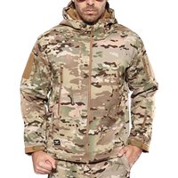 Veste Softshell à Imprimé Camouflage Sublimé Hommes Hiver Polaire Imperméable Vestes Softshell