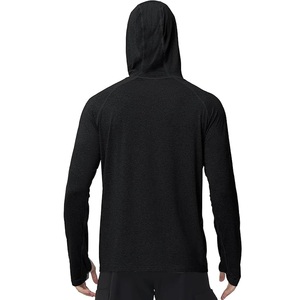 Sweat à capuche noir respirant léger et performant pour la pêche, UPF 50, manches longues, vêtements d'extérieur - Product Image 2