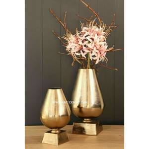 Vase à fleurs en laiton en métal antique pour décor de table de mariage Pots de fleurs en métal fabriqués à la main fournitures directes d'usine pour la fête à la maison - Product Image 6