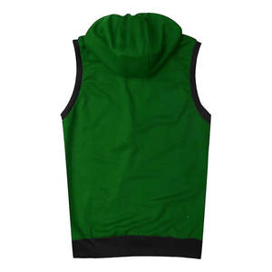 Men's Sleeveless <b>Hoodie</b> for Spring <b>Workout</b> Bodybuilding Gym Fitness-Breathable Fleece Polyester/Cotton Material - Product Image 4