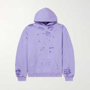 New Trending Fashion OEM Men's <b>Distressed</b> Oversize Hoodies <b>Top</b> Quality Fabric Quick Dry Breathable <b>Distressed</b> Pullover Hoodie - Product Image 6