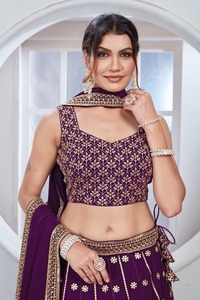 Excellente qualité Belle Fox Georgette Lehenga Choli pour les femmes et vêtements d'occasion disponibles pour un prix abordable - Product Image 3
