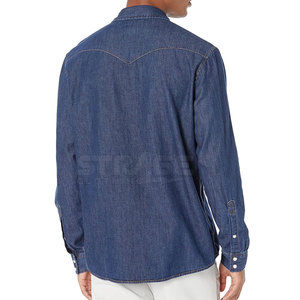 Men's 100% Cotton Breathable <b>Jeans</b> Shirt with Clean <b>Lines</b> Modern Styling Soft Touch Long Lasting Comfort Eco-Friendly - Product Image 2