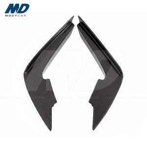 Canards de parachoques delantero de fibra de carbono estilo Modycar para 2017-2021 Nissan GTR R35 EBA - Product Image 5