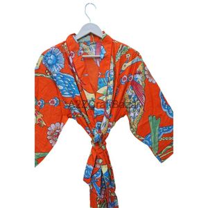 Bata Kimono Larga Ligera 100% Algodón Orgánico para Mujer, Bata de Algodón, Bata de Baño Boho de Algodón para Mujer - Product Image 4