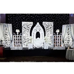 Grand American Wedding Stage Decoración White Look Wedding Stage Western Style Wedding Stage - Product Image 1