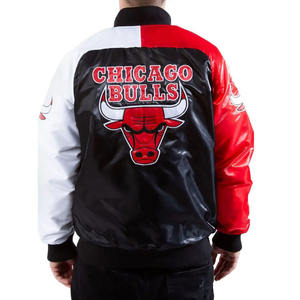 Chaqueta Bomber Clásica Unisex de Lana con Cuello Alto, Logos Bordados, Estilo Deportivo, Cómoda, Resistente al Viento, Diseño Varsity - Product Image 6